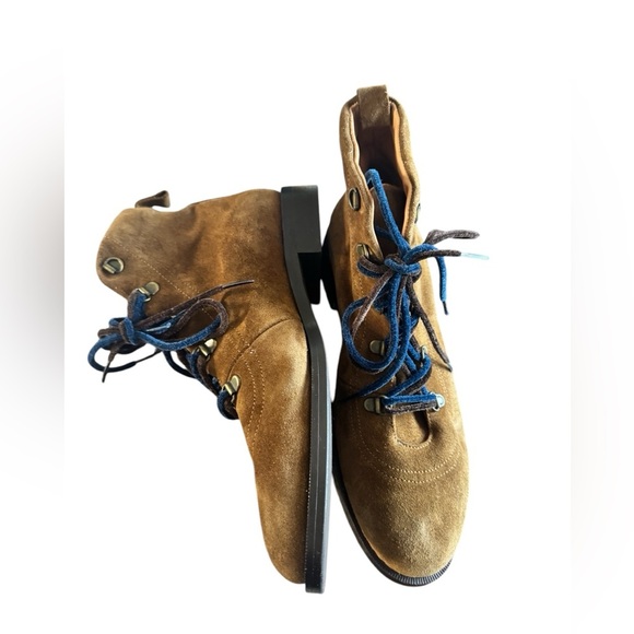 NAGUISA Boots Suede Hiker Ankle Fuzzy Lace Size 40 - Picture 10 of 14